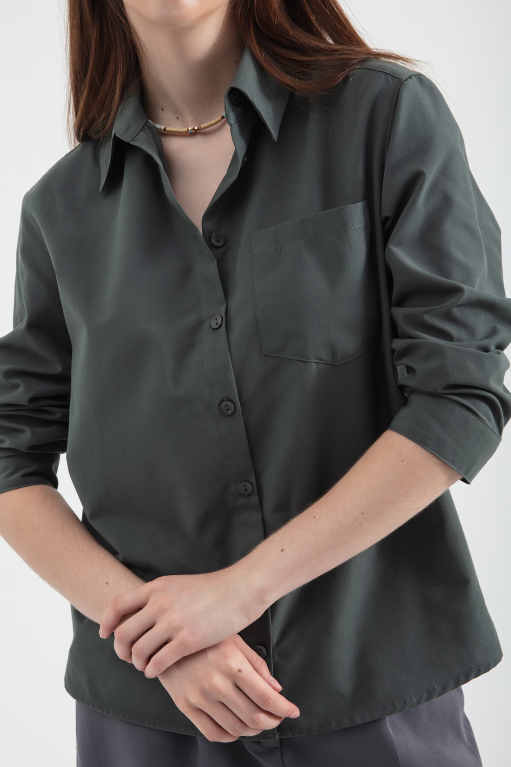 Arzu Özel Moda Atölyesi Ov Ersize Terry Koton Gömlek görsel 3