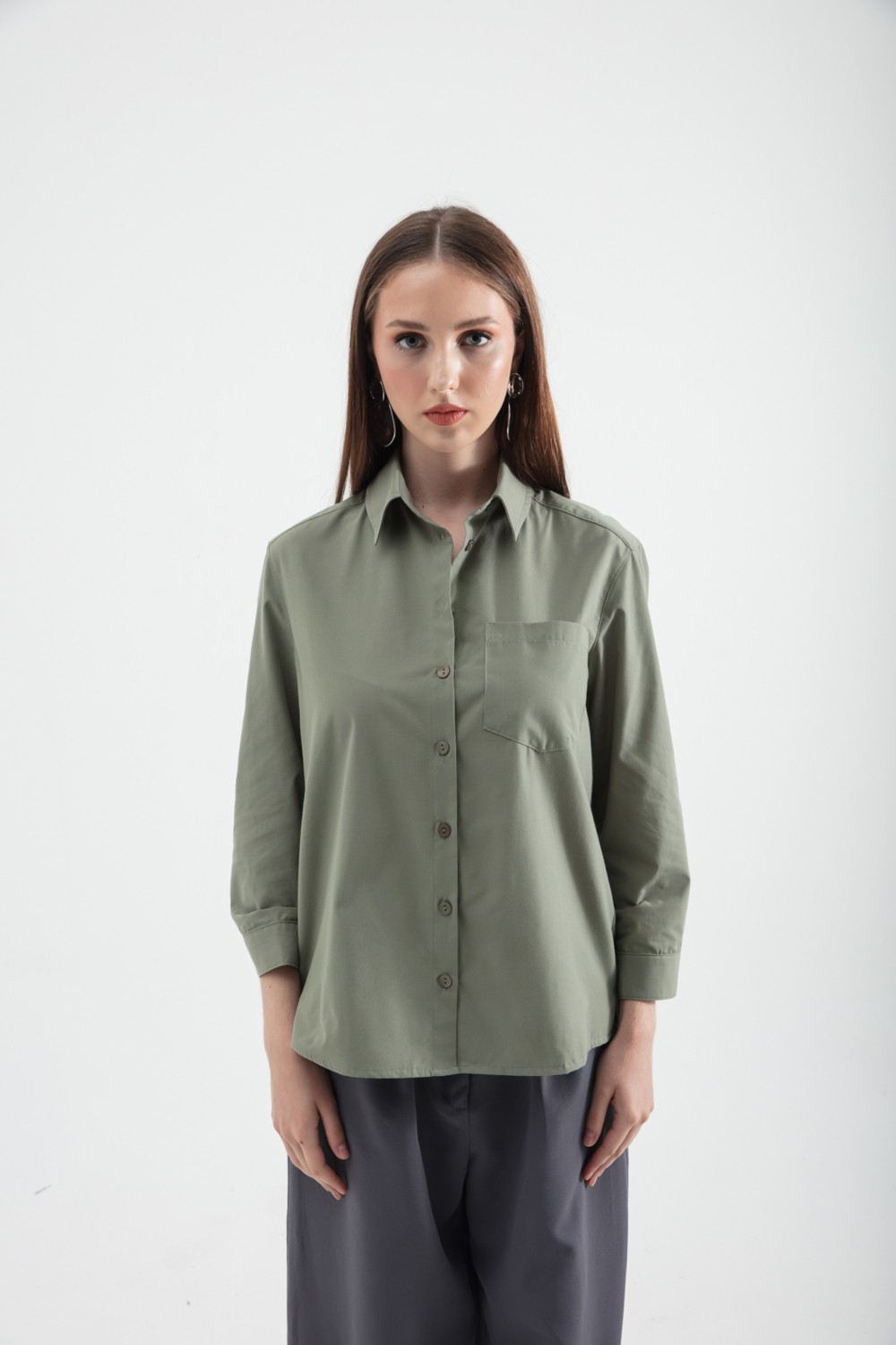 Arzu Özel Moda Atölyesi Oversize Poplin Gömlek görsel 2