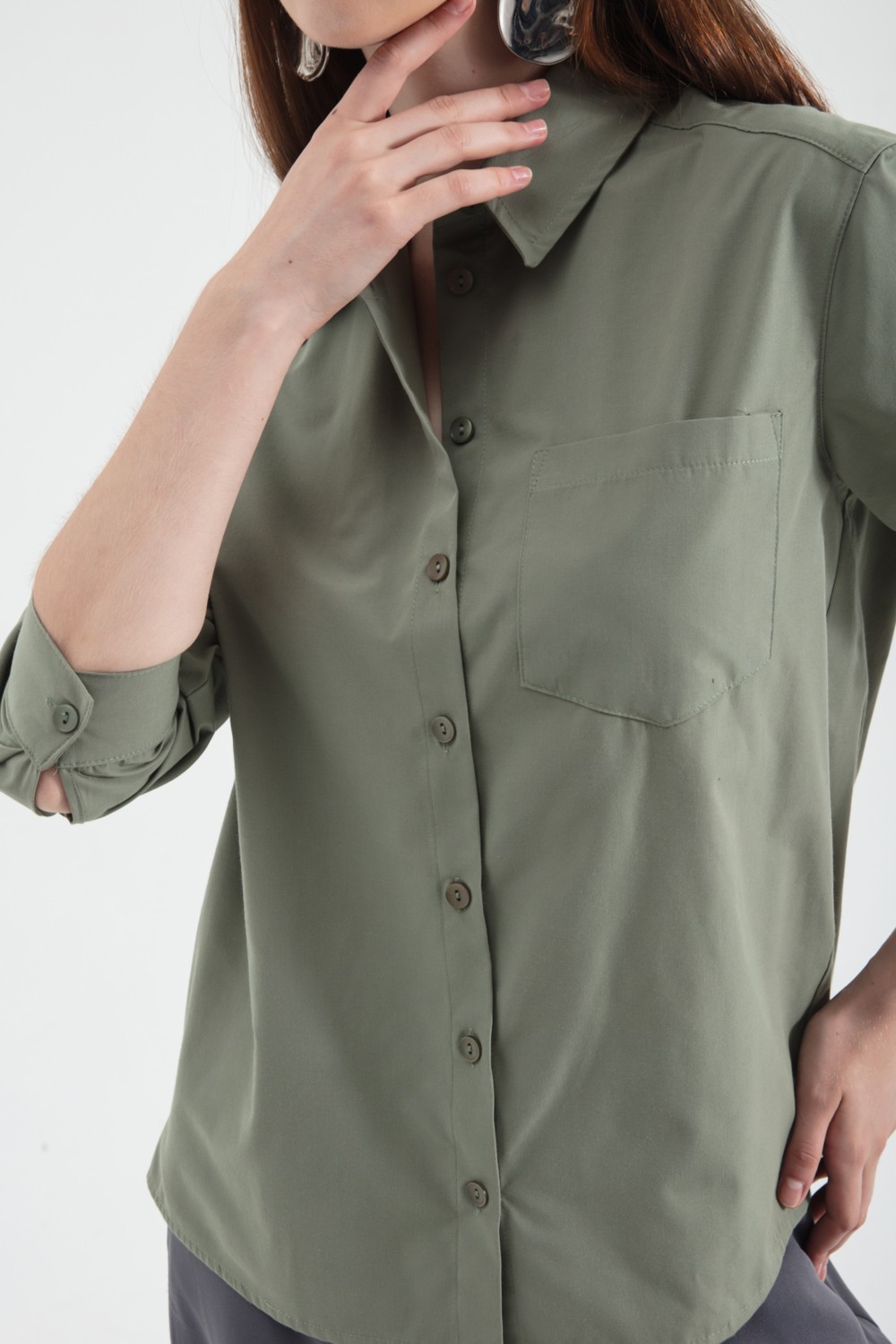 Arzu Özel Moda Atölyesi Oversize Poplin Gömlek görsel 4