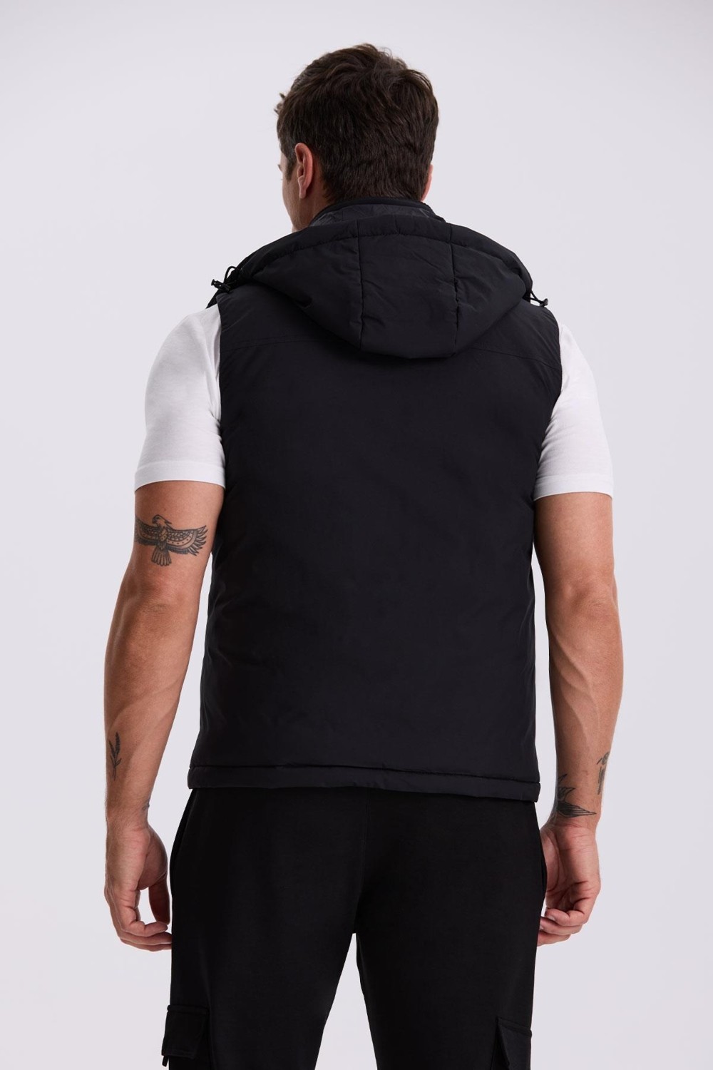 Jakamen Lacivert Comfort Fit Cepli Kapüşonlu Rahat Kesim Safari Yelek görsel 8