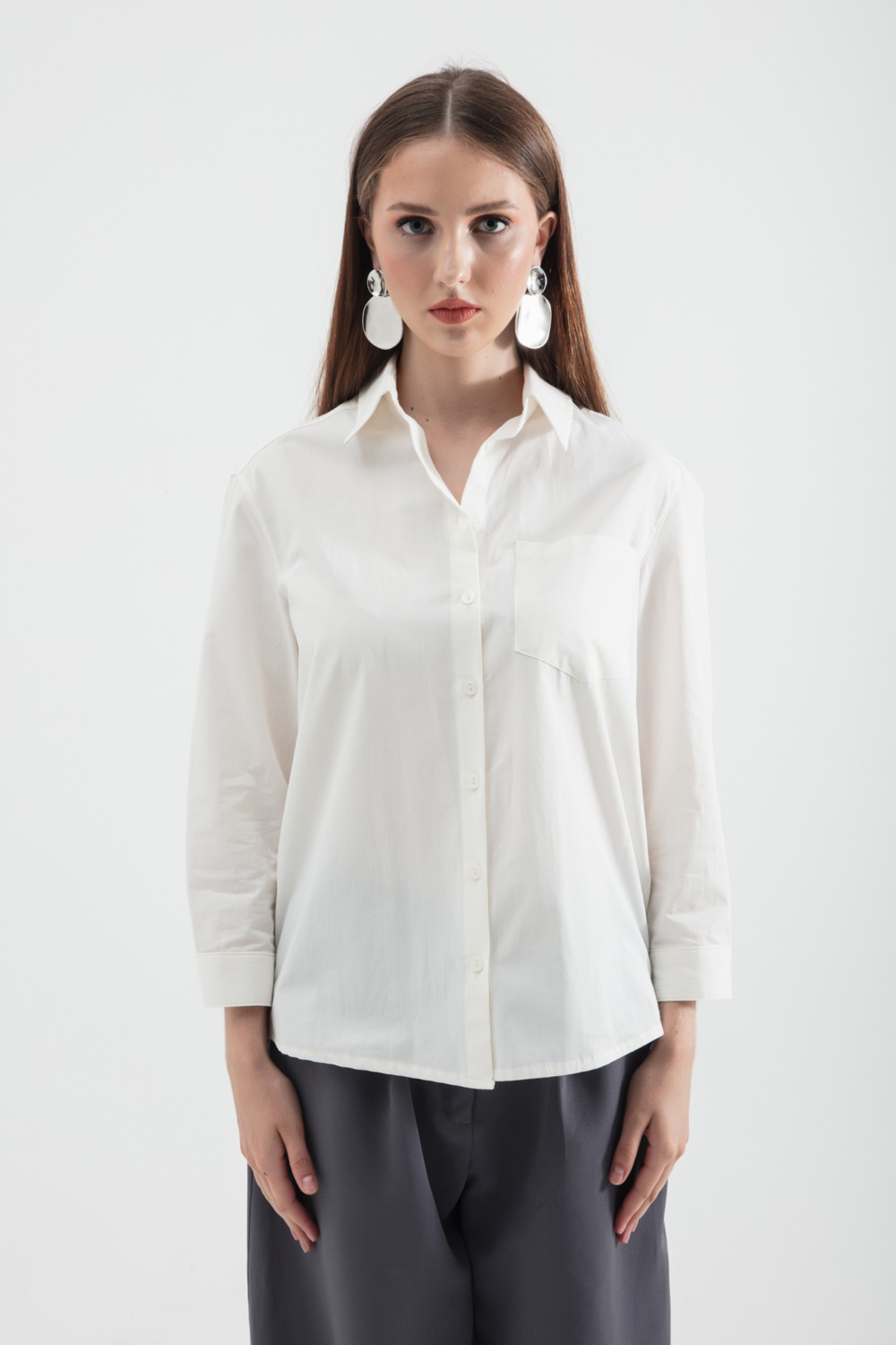 Arzu Özel Moda Atölyesi Oversize Poplin Gömlek görsel 2