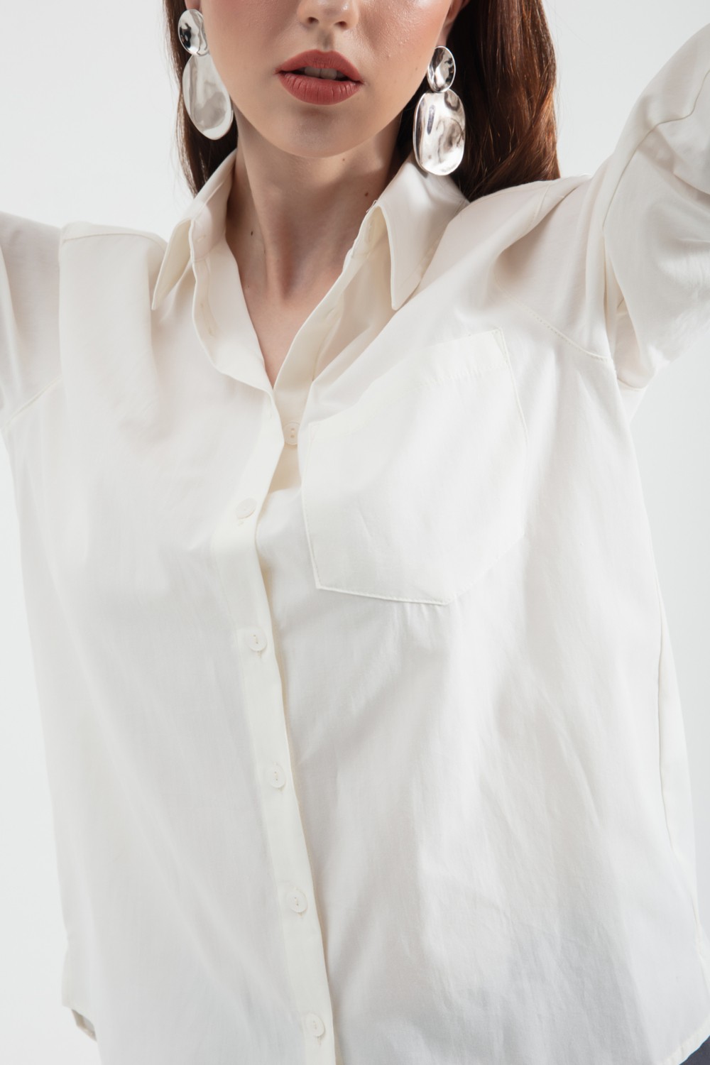 Arzu Özel Moda Atölyesi Oversize Poplin Gömlek görsel 3