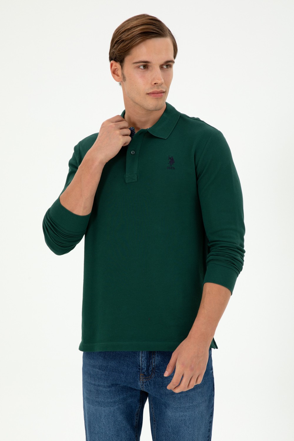 U.S. Polo Assn. Erkek Açık Haki Sweatshirt 50289062-VR183 görsel 8