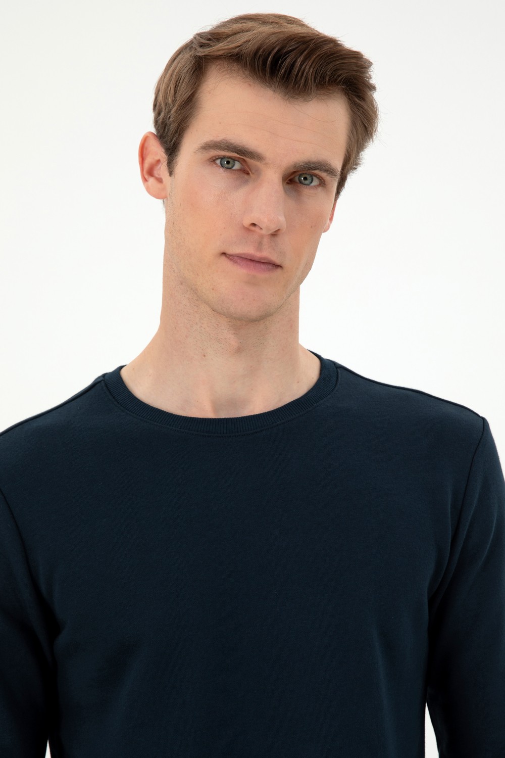 U.S. Polo Assn. Erkek Regular Fit Bisiklet Yaka Siyah Sweatshirt 50293471-VR046 görsel 2
