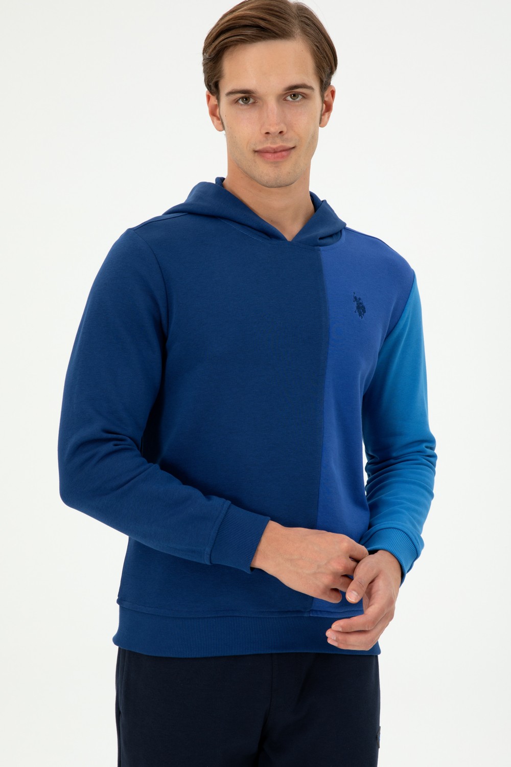 U.S. Polo Assn. Erkek İndigo Sweatshirt 50293451-VR028 görsel 3