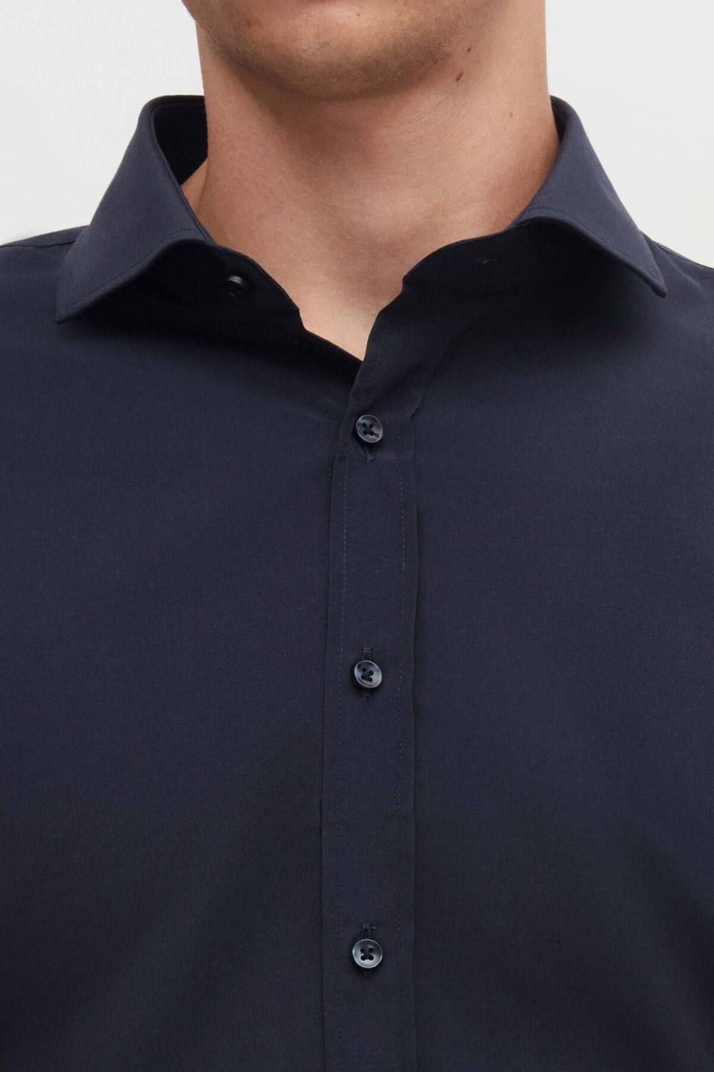 D'S Damat Slim Fit Beyaz Italyan Yaka Dar Kesim Klasik Kravatlık Uzun Kollu Kolay Ütülenebilir Nefes 2HF02ORT4185 görsel 4