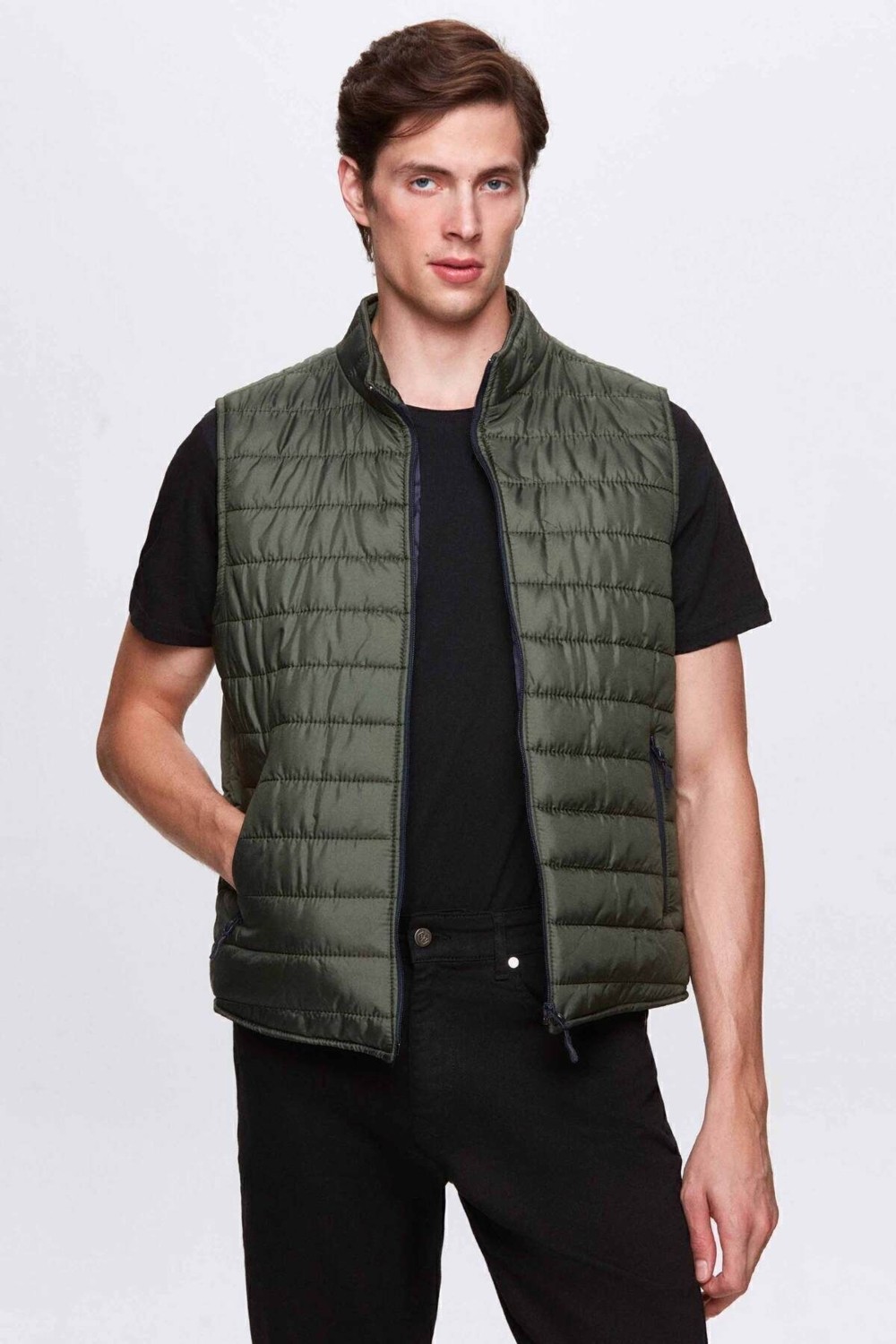 D'S Damat Regular Fit Beyaz Mevsimlik Yelek Mont 7HF07ORT42611 görsel 2