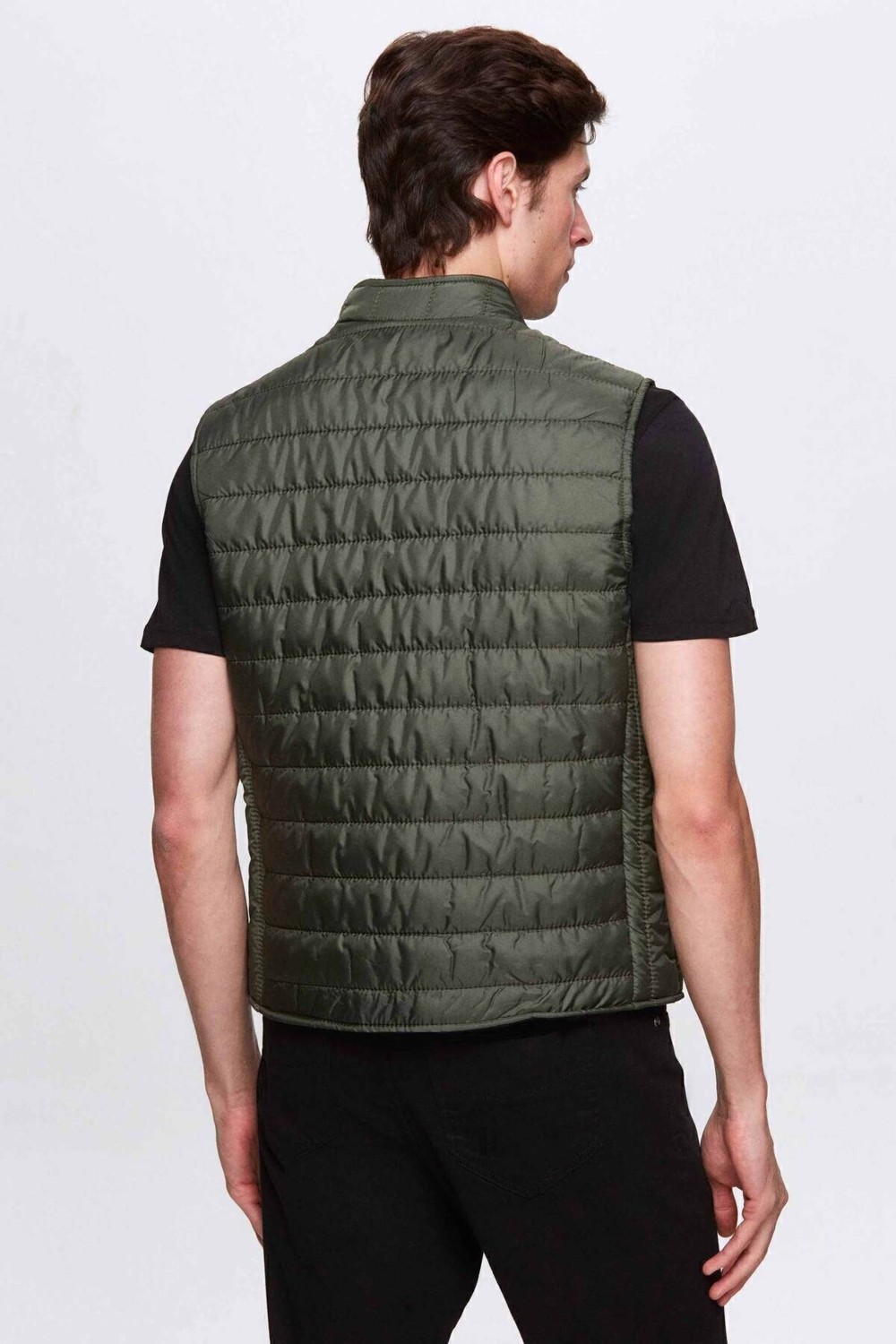 D'S Damat Regular Fit Beyaz Mevsimlik Yelek Mont 7HF07ORT42611 görsel 4
