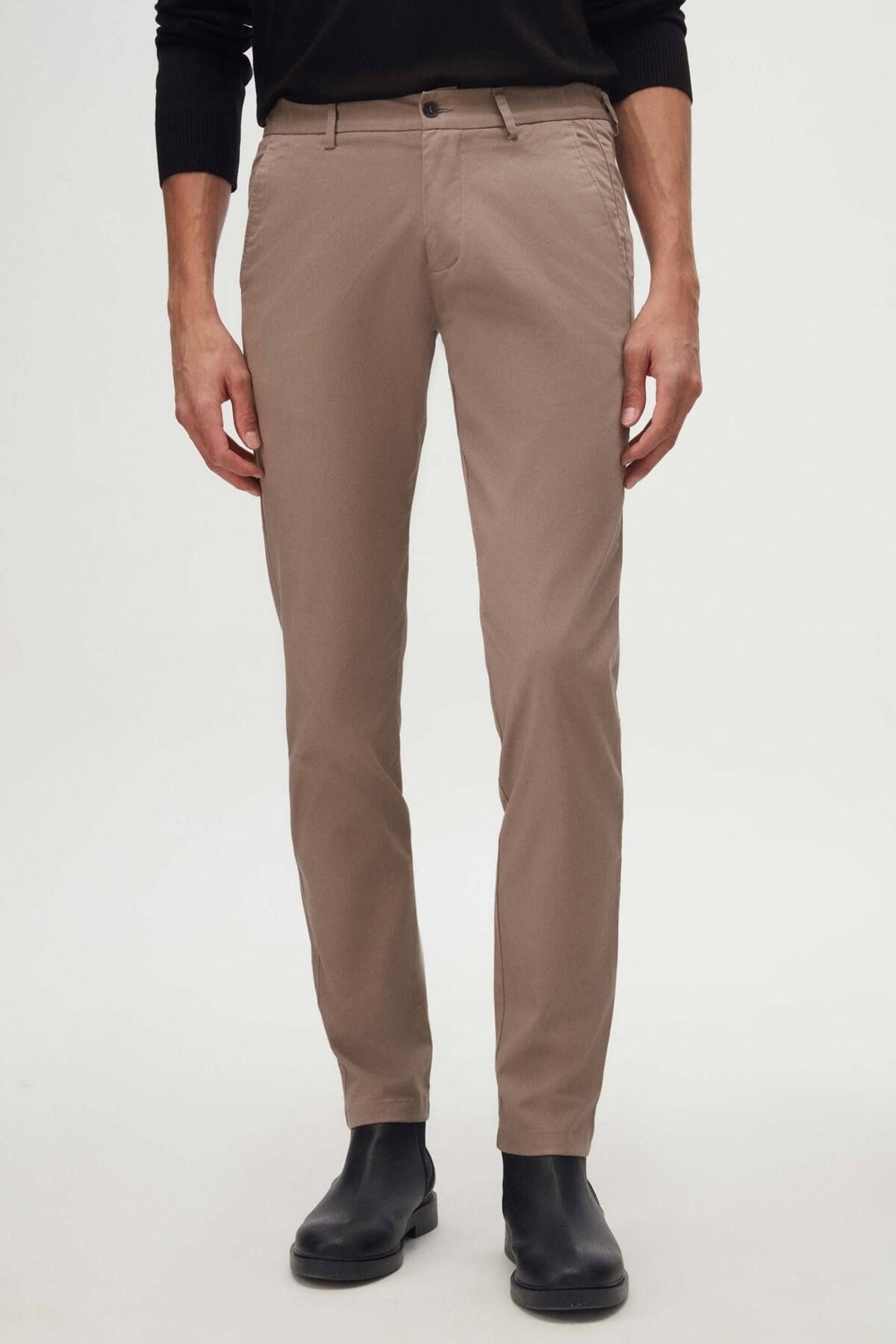 D'S Damat Slim Fit Haki Armürlü Yan Beli Lastikli Esnek Likralı Yandan Cepli Chino Pantolon 2HCC3ORT20001
