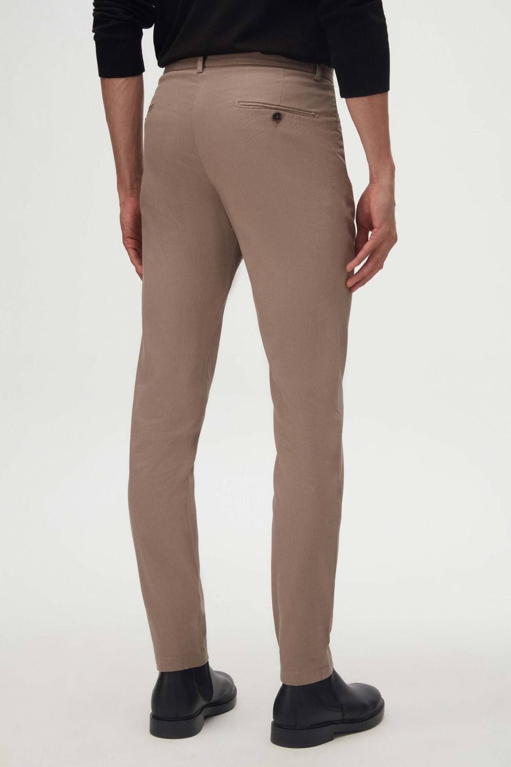 D'S Damat Slim Fit Haki Armürlü Yan Beli Lastikli Esnek Likralı Yandan Cepli Chino Pantolon 2HCC3ORT20001 görsel 3
