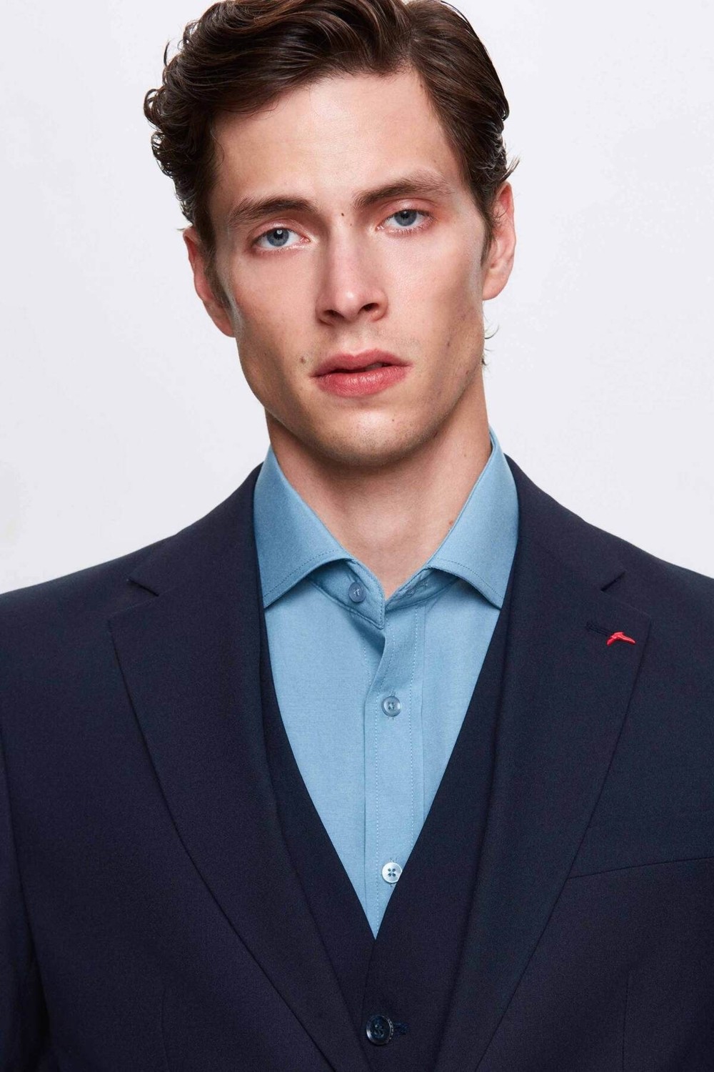 D'S Damat Slim Fit Siyah Mono Yaka Çift Yırtmaçlı Astarlı Takim Elbise Yelekli 4HFY5ORT01599 görsel 8