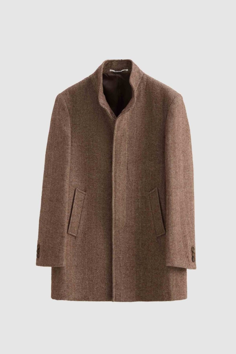 D'S Damat Regular Fit Kahverengi Balıksırtı Kaban 1HF08ORT10003 görsel 5