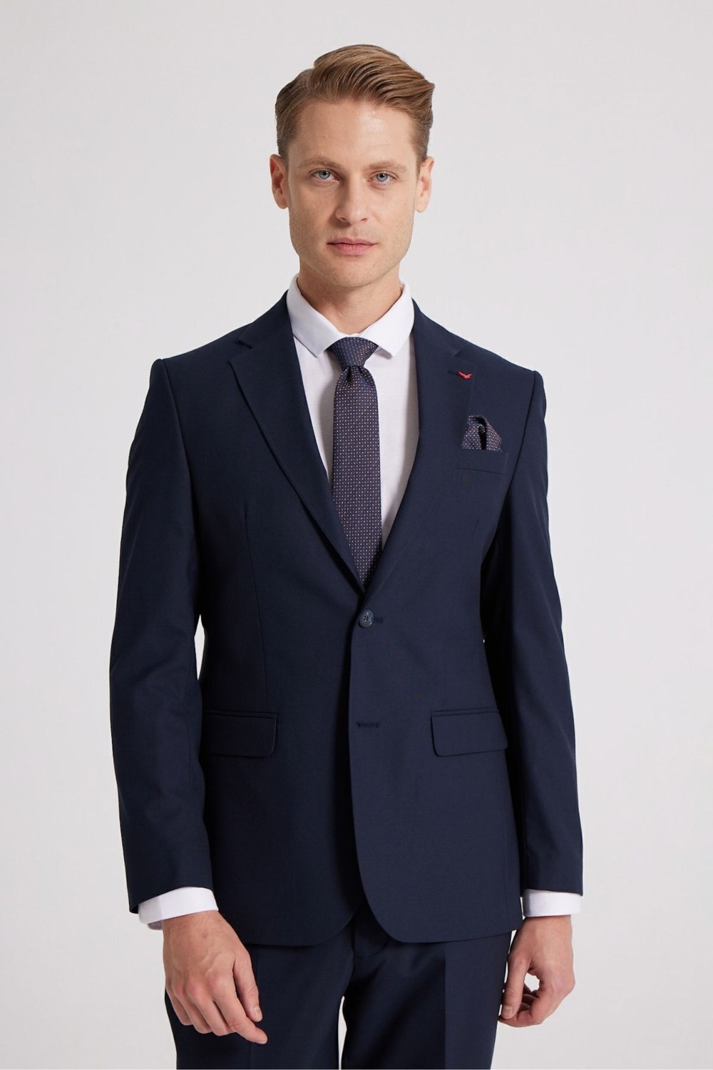 D'S Damat Slim Fit Siyah Düz Mono Yaka Çift Yırtmaçlı Astarlı Takim Elbise 4HF05ORT01577