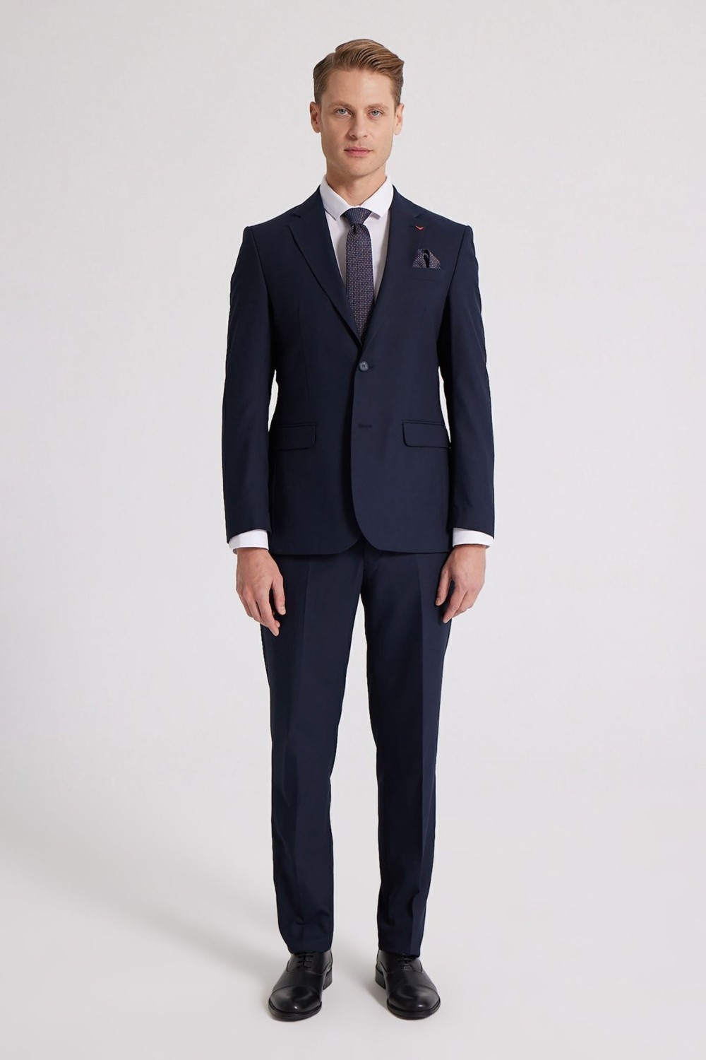 D'S Damat Slim Fit Siyah Düz Mono Yaka Çift Yırtmaçlı Astarlı Takim Elbise 4HF05ORT01577 görsel 2