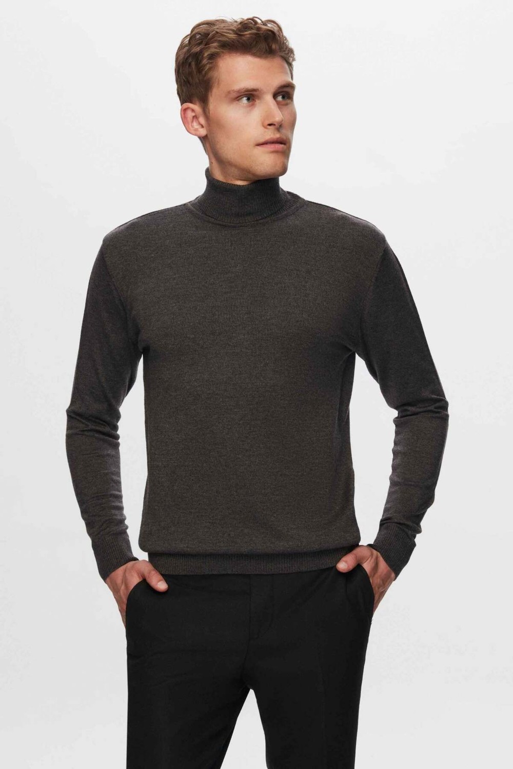 D'S Damat Regular Fit Haki Pamuk Karışımlı Balıkçı Yaka Triko Kazak 5HF06ORT12007