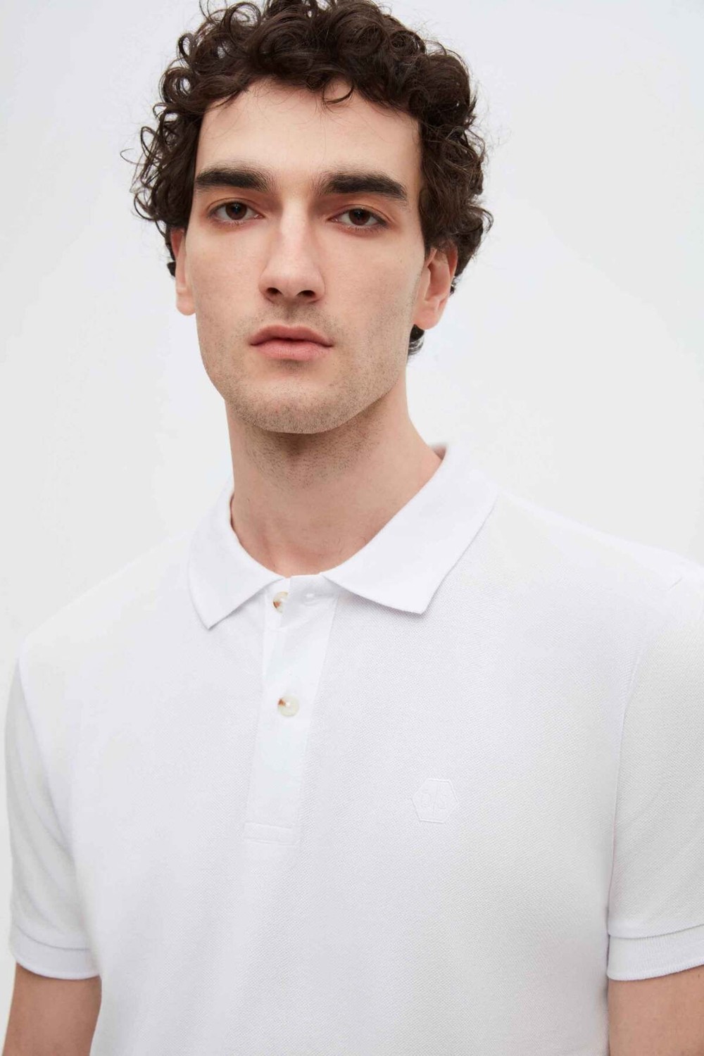 D'S Damat Regular Fit Lacivert Pike Dokulu %100 Pamuk Kıvrılmaz Polo Yaka Nakışlı T-shirt 4HC14ORT51000 görsel 3