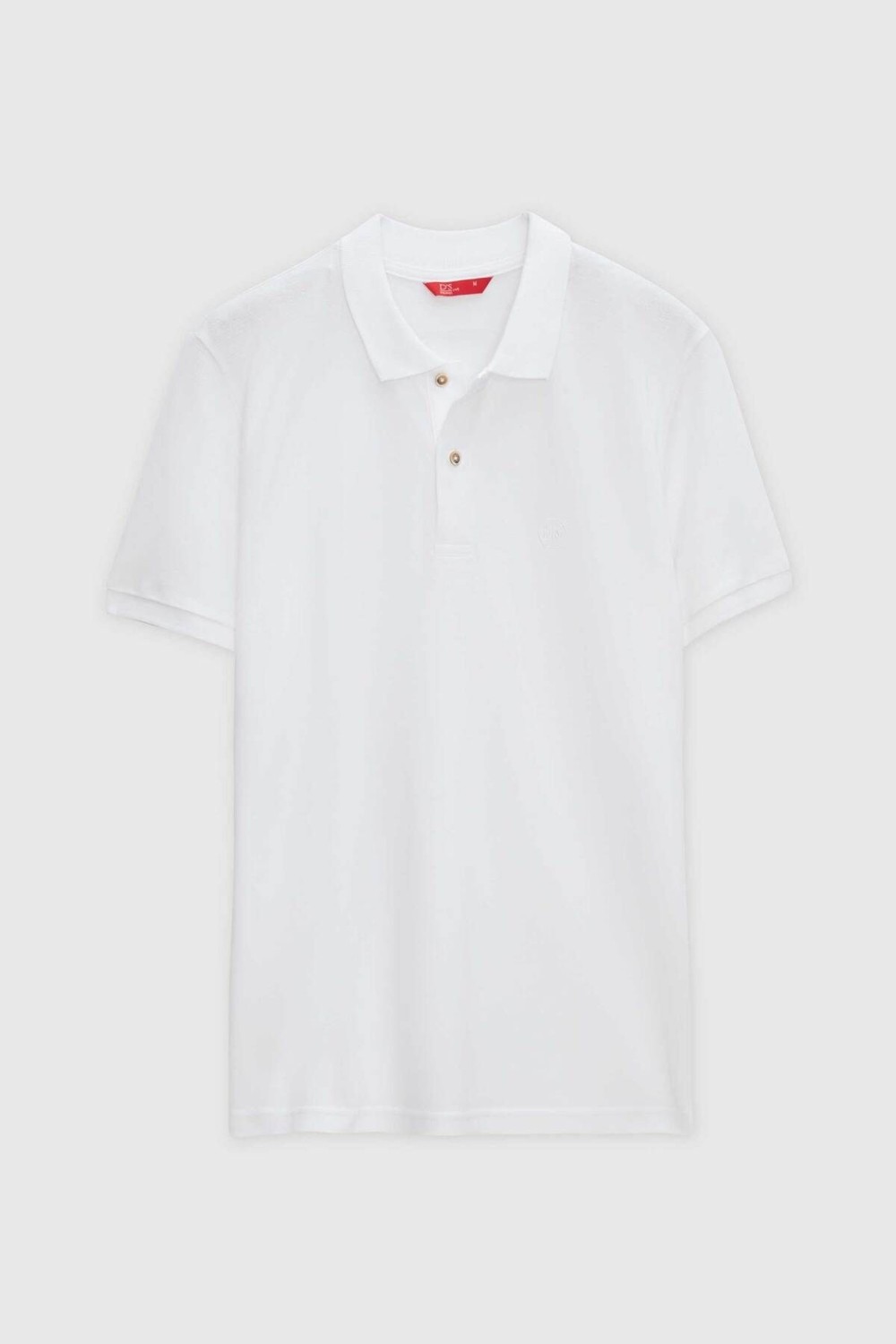 D'S Damat Regular Fit Lacivert Pike Dokulu %100 Pamuk Kıvrılmaz Polo Yaka Nakışlı T-shirt 4HC14ORT51000 görsel 5