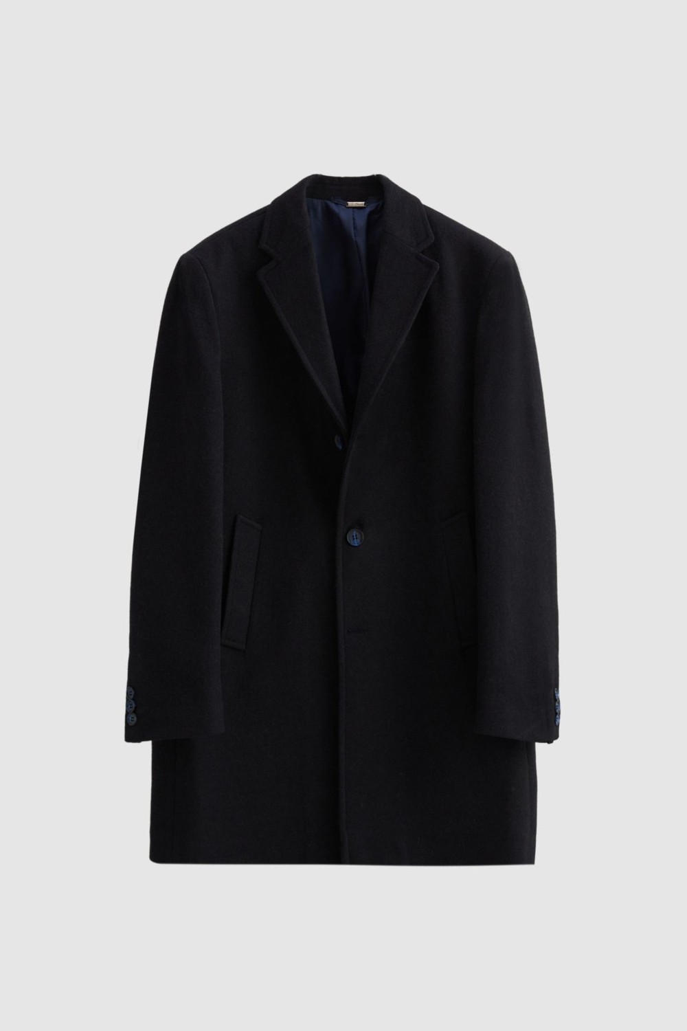 D'S Damat Erkek Siyah Kaşe Kaban, %30 Yün %70 Akrilik, Regular Fit, Mono Yaka, Düz Desen, Kışlık Şık Model 5HF08ORT10000 görsel 5