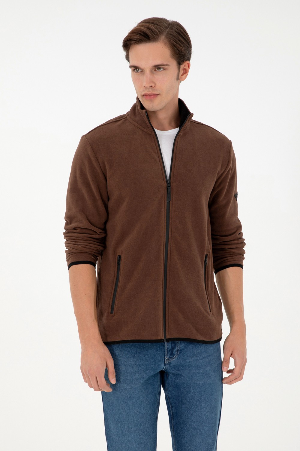 U.S. Polo Assn. Erkek Siyah Basic Polar Hırka 50298066-VR046