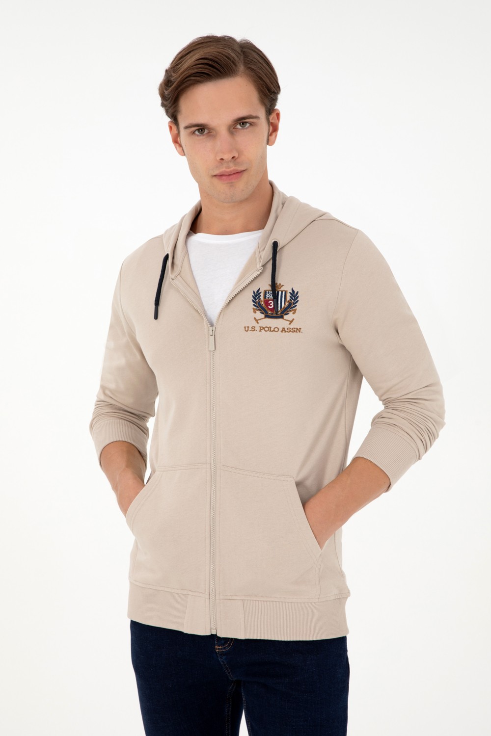U.S. Polo Assn. Erkek Bordo Örme Hırka 50293649-VR014 görsel 3