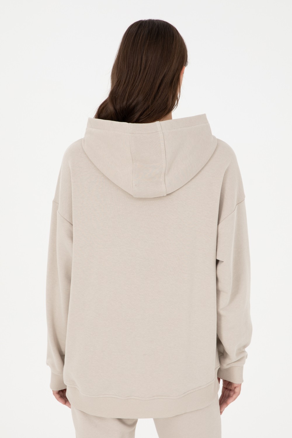 U.S. Polo Assn. Kadın Taş Kapüşonlu Sweatshirt 50291265-VR049 görsel 5