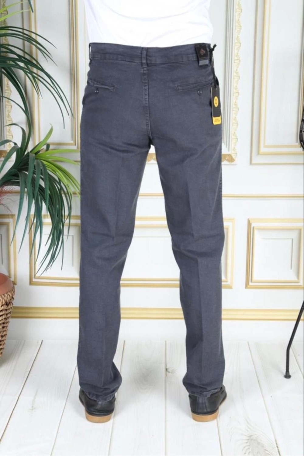 Phantom Jns By Sekman Klasik Kesim Füme Likralı Erkek Yan Cepli Klasik Kot Pantolon Baba Pantolonu Phantom Jeans By Small görsel 3