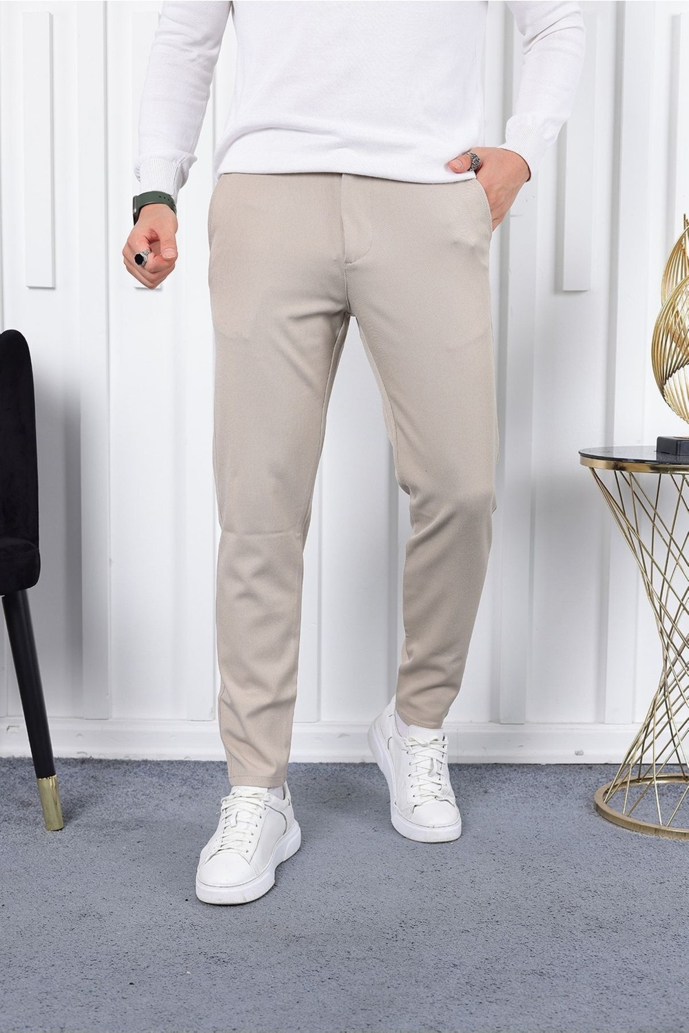 İDS Collection Mevsimlik Slimfit Likralı Kumaş Pantolon görsel 2