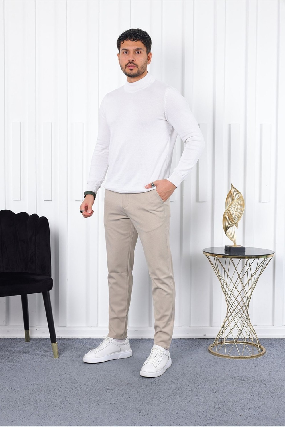 İDS Collection Mevsimlik Slimfit Likralı Kumaş Pantolon görsel 3