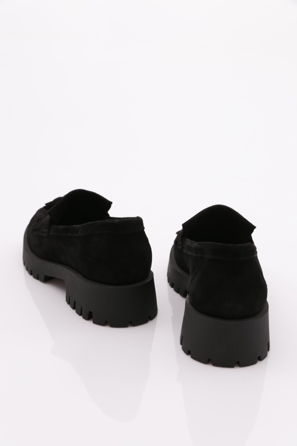 DGN 2840 Kadin Kalin Taban Püsküllü Loafer Ayakkabi görsel 3