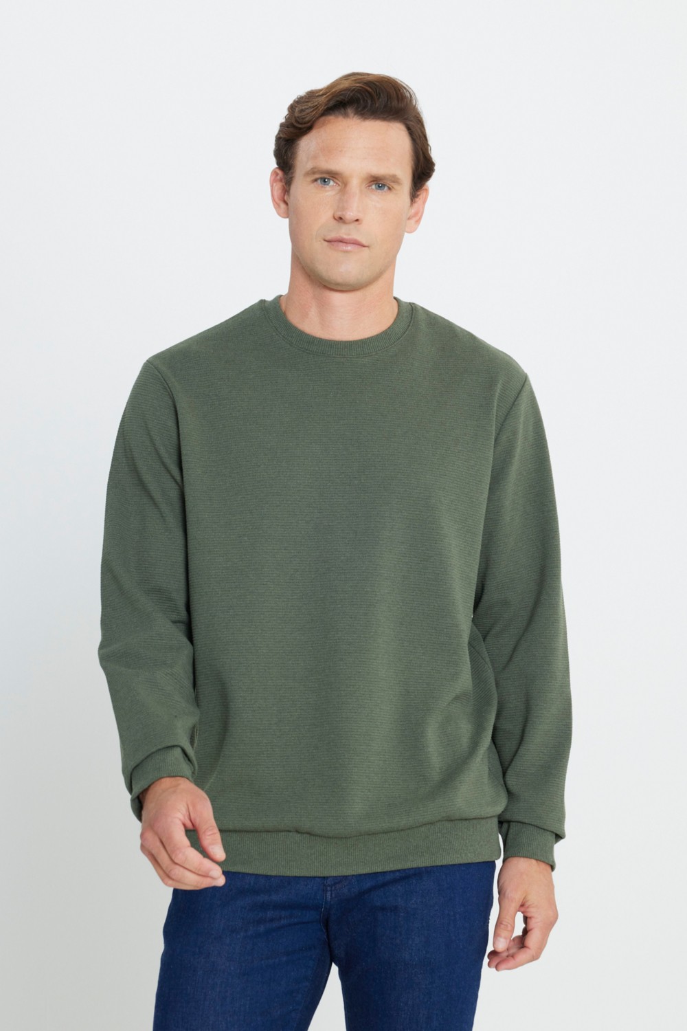 Altınyıldız Classics 2 Iplik Sıcak Tutan Standart Fit Normal Kesim Bisiklet Yaka Ottoman Desenli Sweatshirt görsel 6