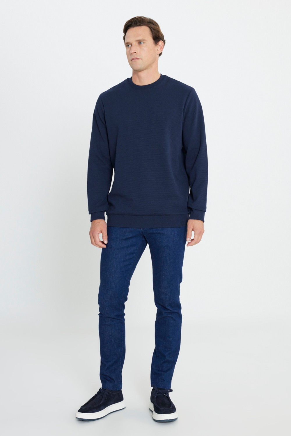 Altınyıldız Classics 2 Iplik Sıcak Tutan Standart Fit Normal Kesim Bisiklet Yaka Ottoman Desenli Sweatshirt görsel 2
