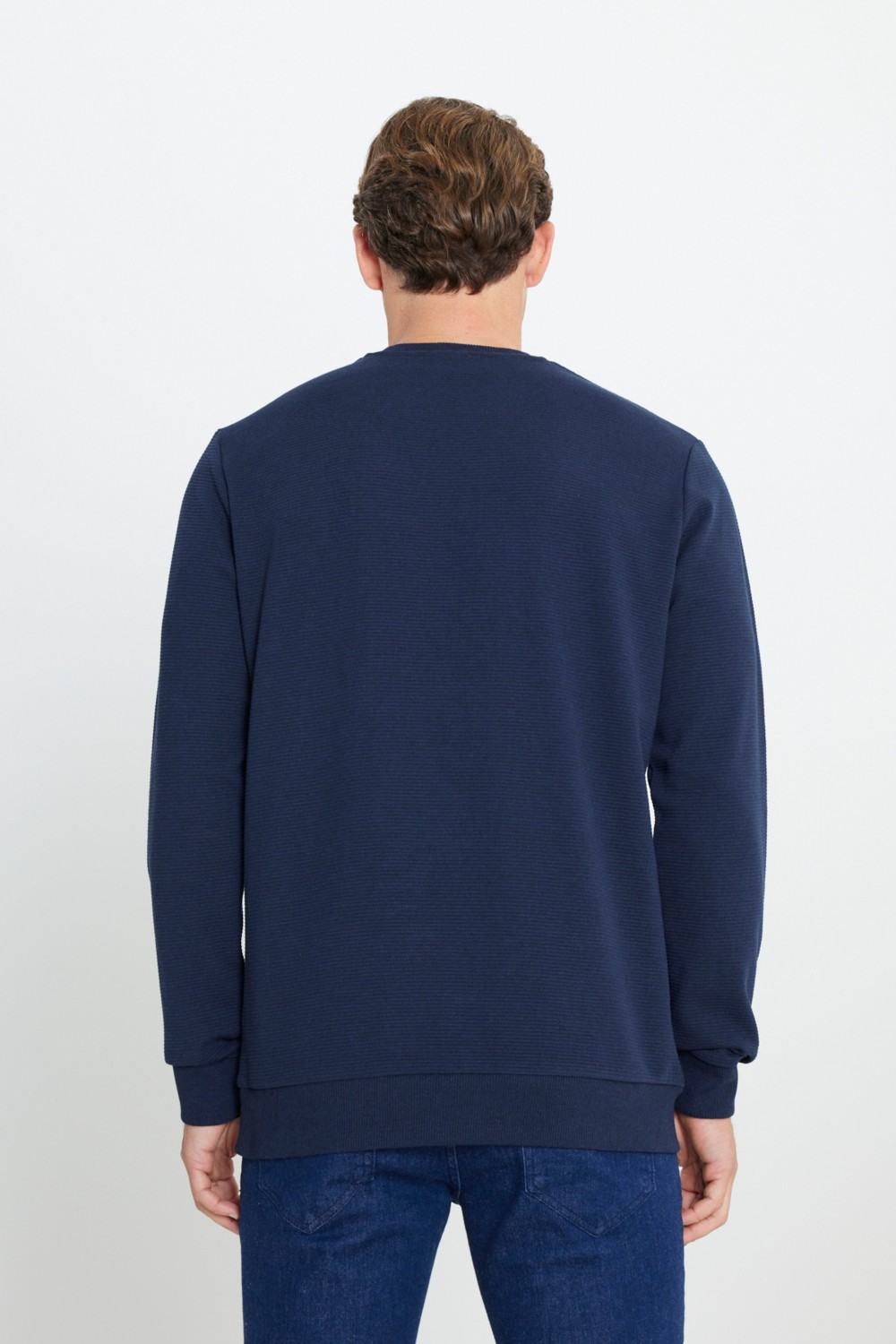 Altınyıldız Classics 2 Iplik Sıcak Tutan Standart Fit Normal Kesim Bisiklet Yaka Ottoman Desenli Sweatshirt görsel 5