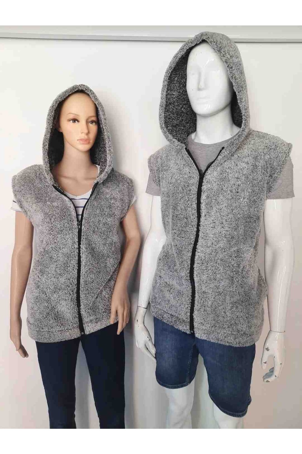 Sweet's Collection Yelek Kadın Welsoft Peluş Kapüşonlu görsel 2