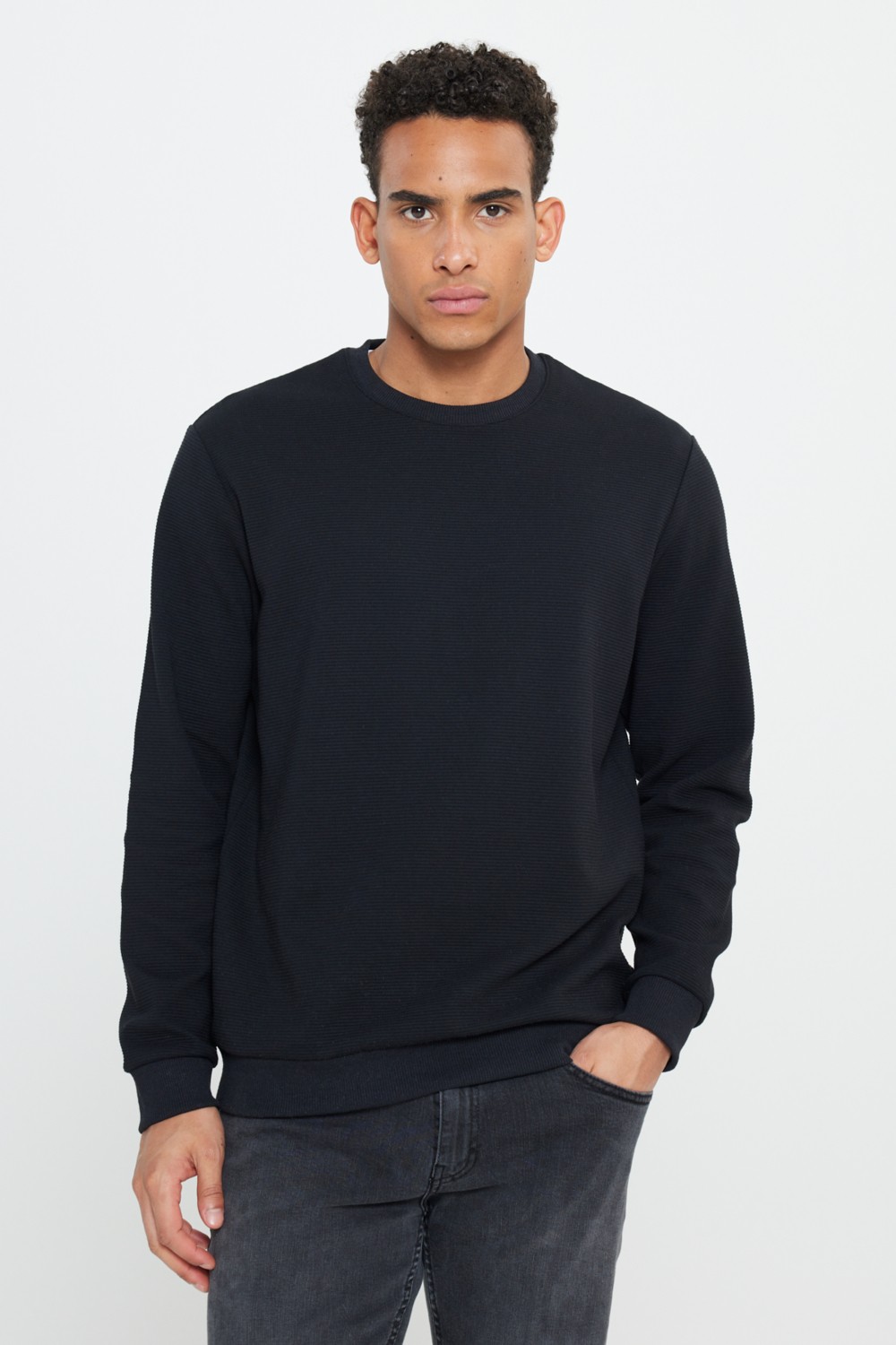 Altınyıldız Classics 2 Iplik Sıcak Tutan Standart Fit Normal Kesim Bisiklet Yaka Ottoman Desenli Sweatshirt
