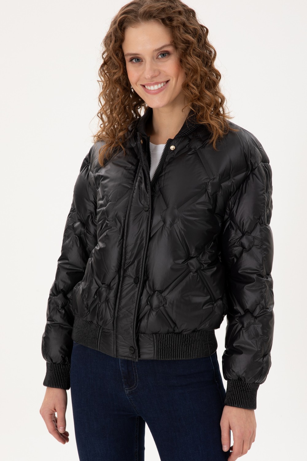 U.S. Polo Assn. Kadın Siyah Mont 50289590-VR046 görsel 3