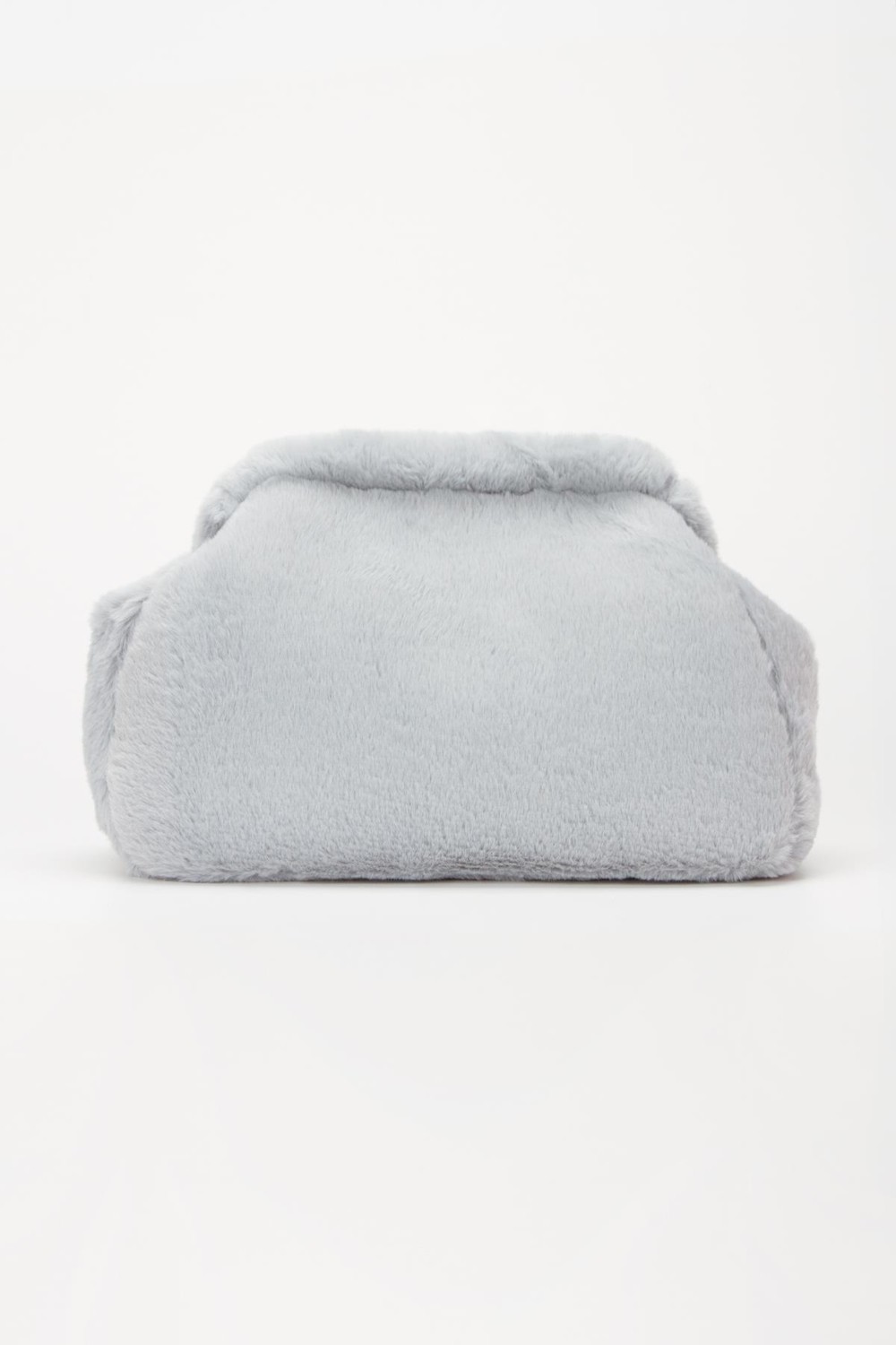 Bahels Yumuşak Peluş Bahels Kadın Clutch Portföy Çanta Gri Orta Boy Tekstil Malzeme ile Şık Görünüm