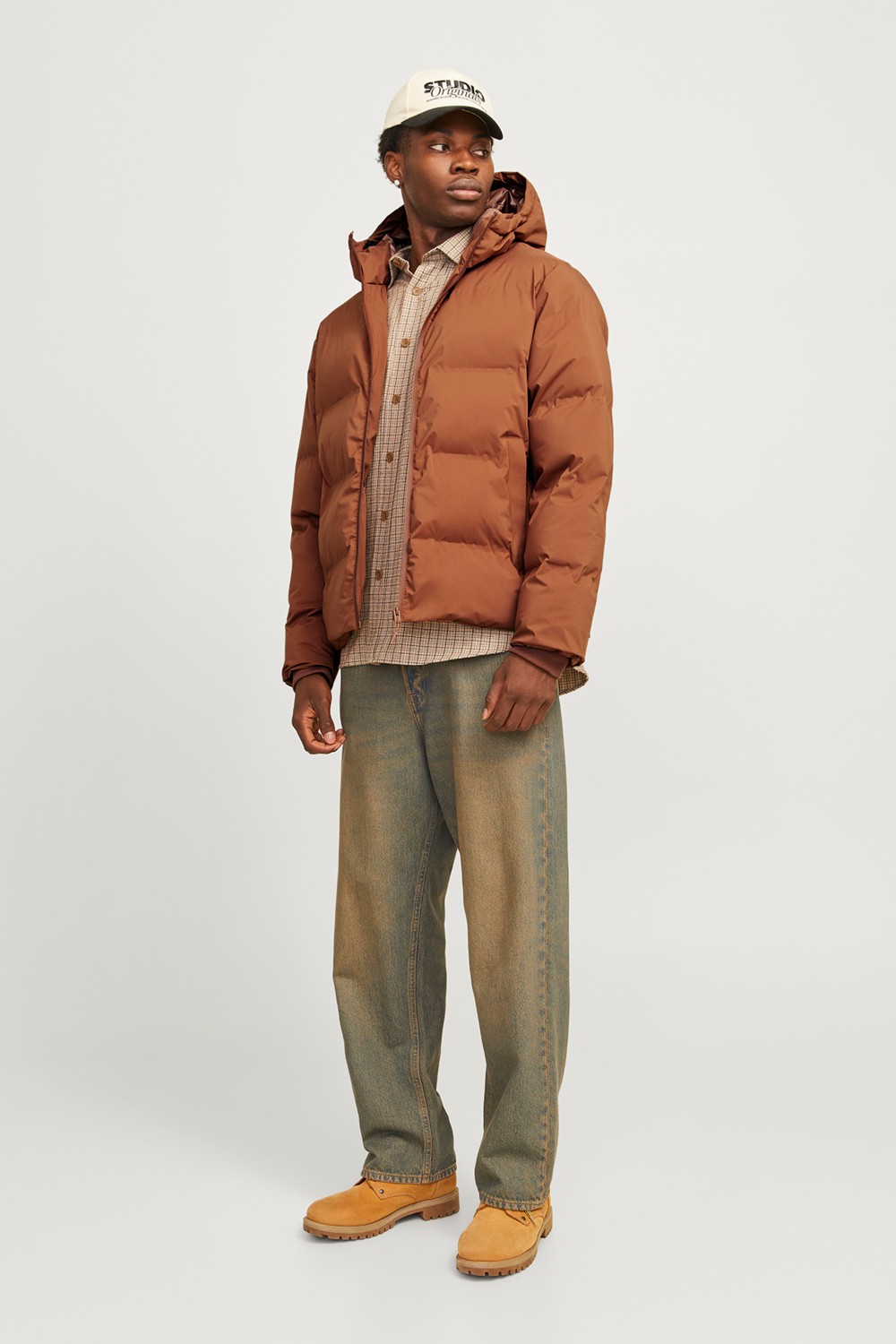 Jack & Jones Jjpayne Regular Fit Kapüşonlu Kuş Tüyü Dolgulu Şişme Mont Erkek Mont 12256887 görsel 4