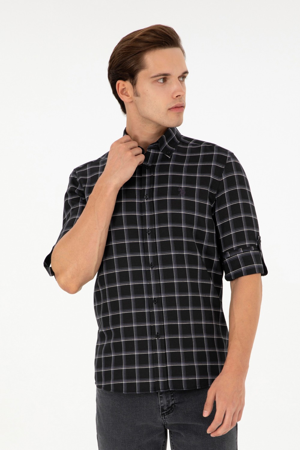 U.S. Polo Assn. Erkek Kum Uzun Kollu Gömlek 50296615-VR085