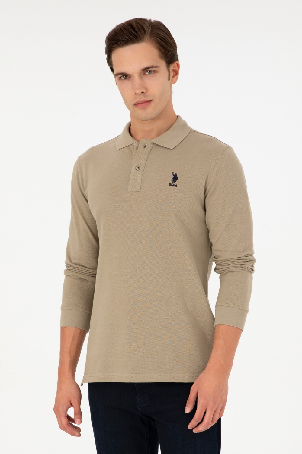 U.S. Polo Assn. Erkek Açık Haki Sweatshirt 50289062-VR183