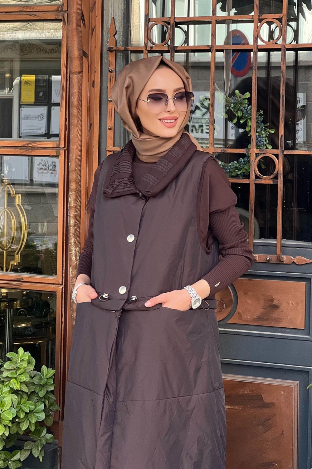 Misswhence Yelek 36702 Taş görsel 7