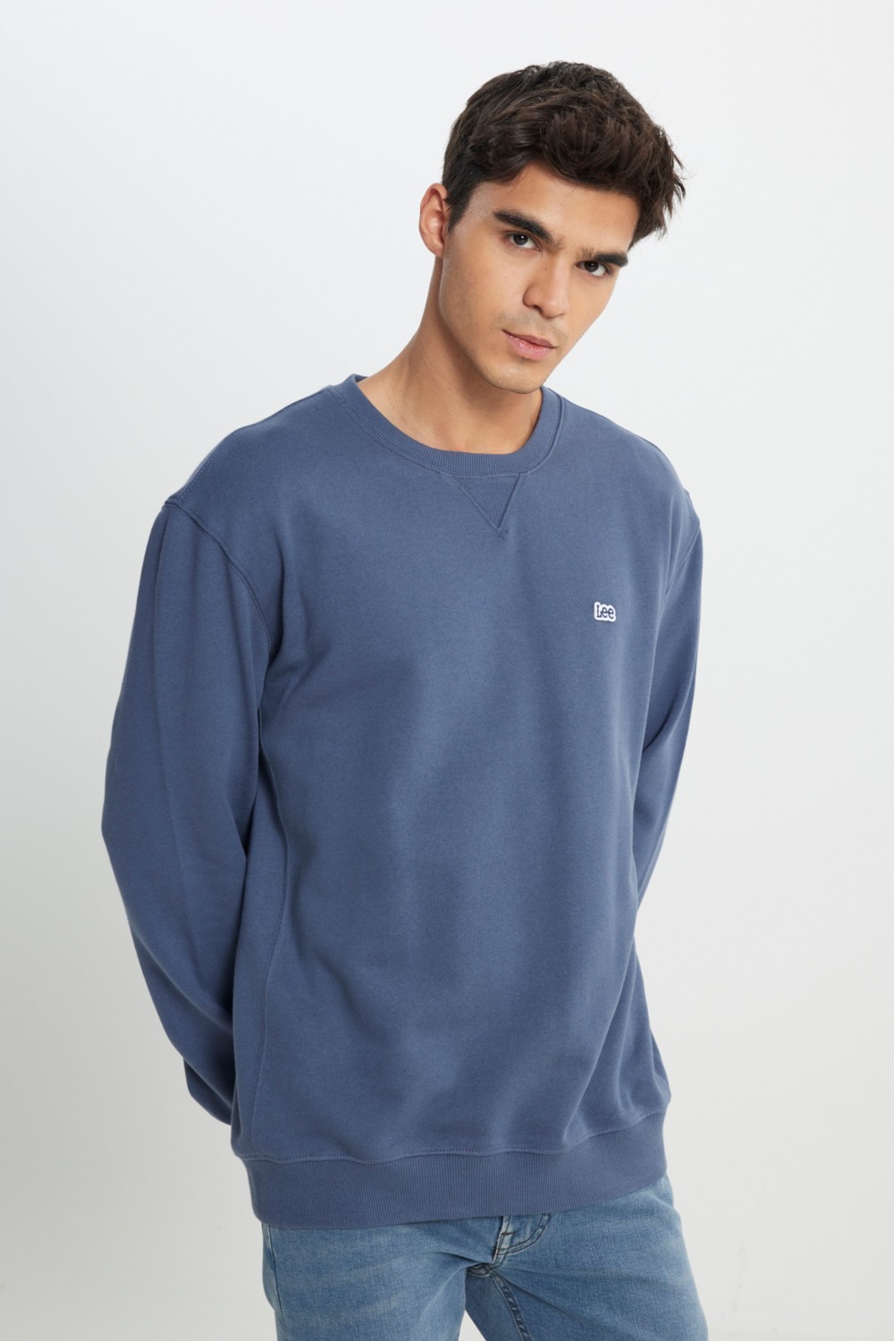 Lee Regular Fit Normal Kesim %100 Pamuk Bisiklet Yaka İçi Polarlı Bordo Sweatshirt