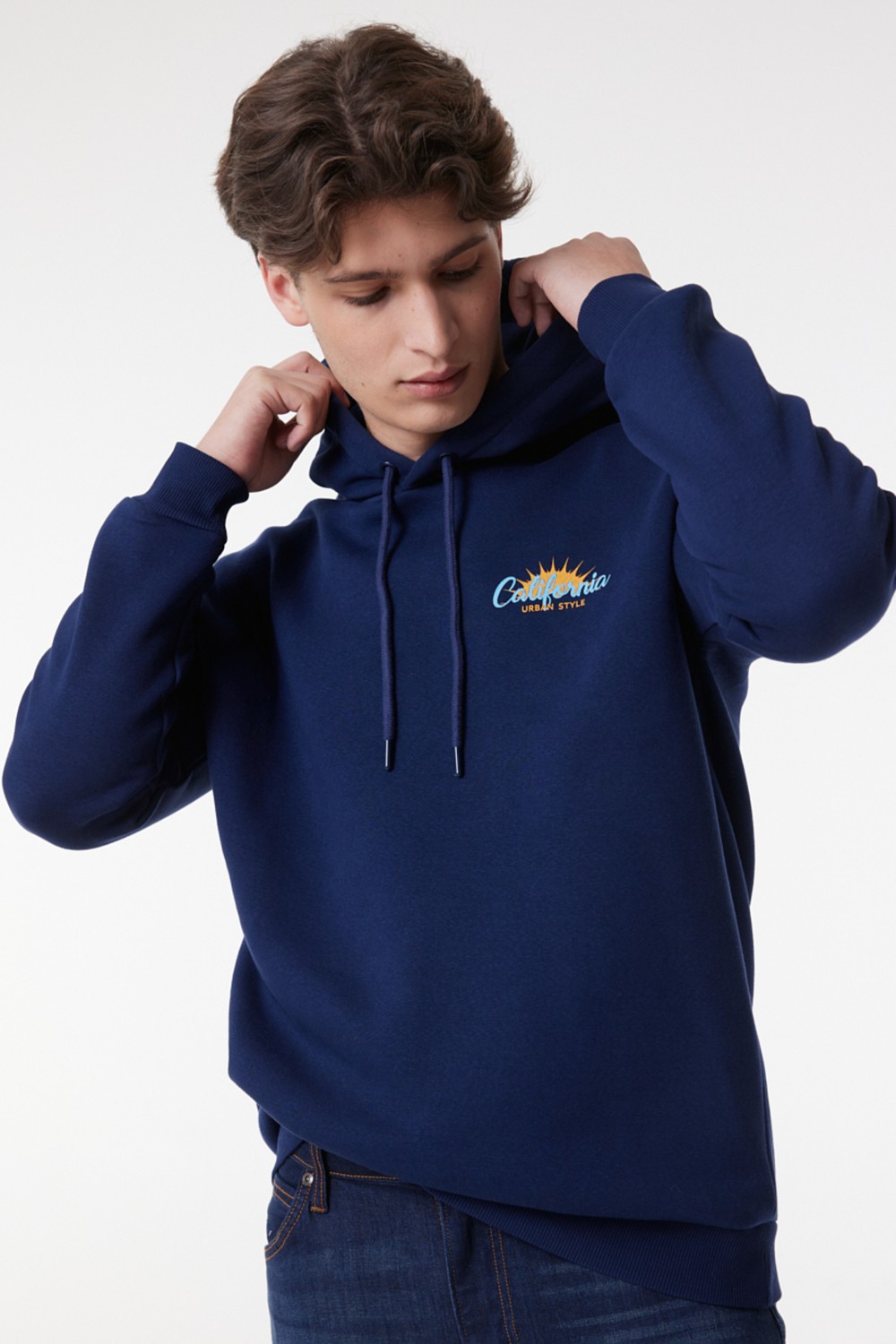 Riders By Lee Regular Fit Kapüşonlu Şardonlu Haki Sweatshirt