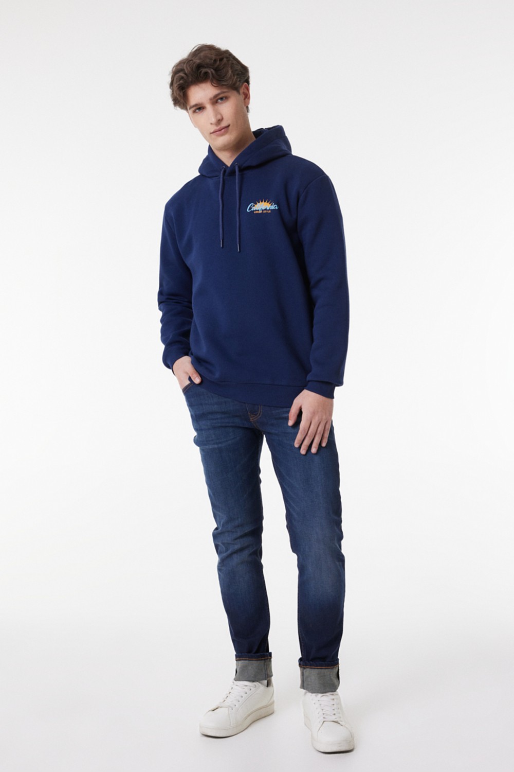 Riders By Lee Regular Fit Kapüşonlu Şardonlu Haki Sweatshirt görsel 3