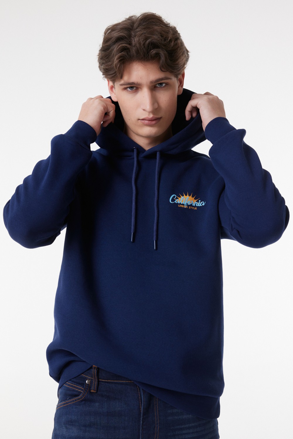 Riders By Lee Regular Fit Kapüşonlu Şardonlu Haki Sweatshirt görsel 4
