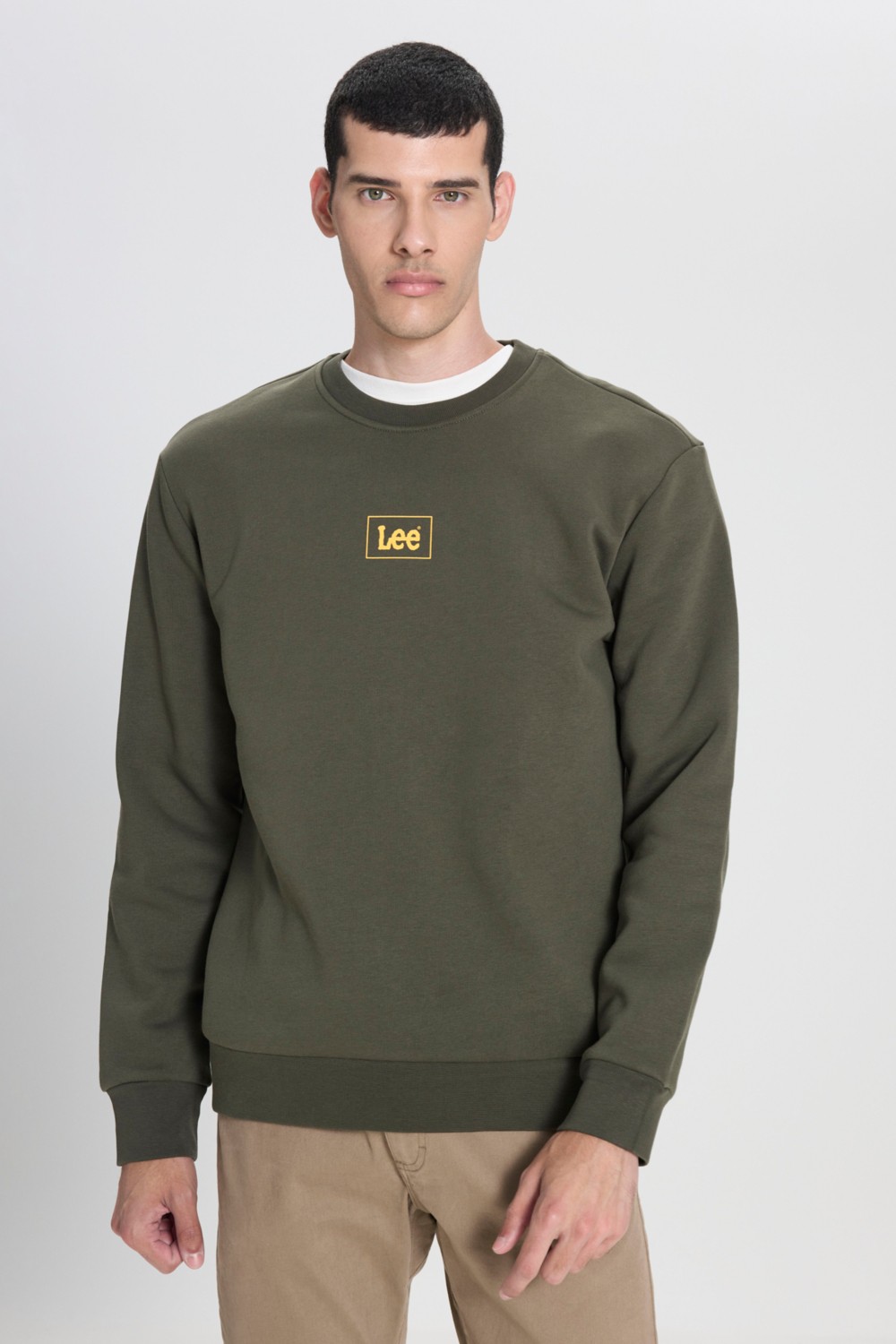 Lee Regular Fit Normal Kesim Siyah Erkek Sweatshirt görsel 6