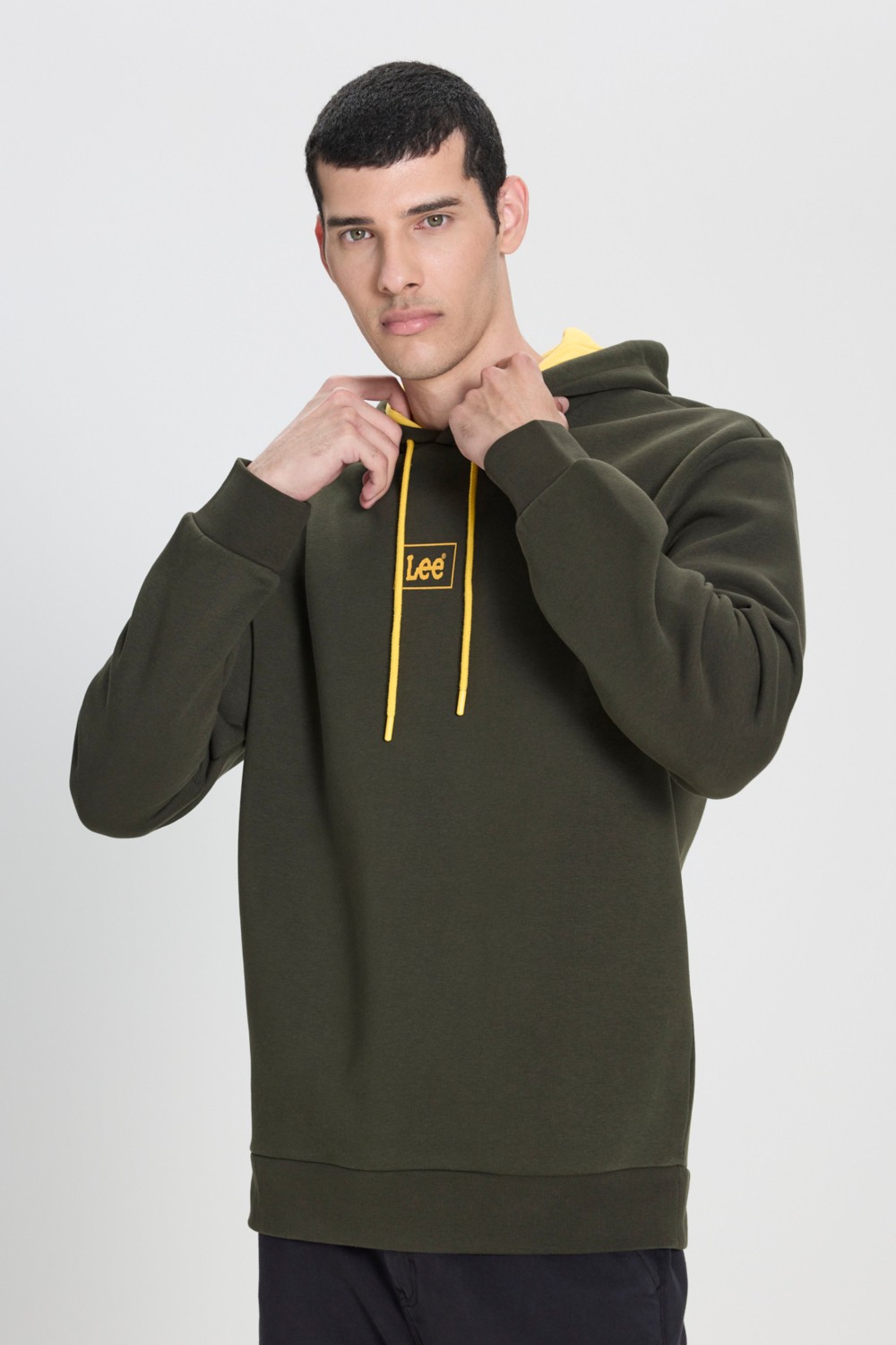 Lee Erkek Mid Logo Hoodie Sweatshirt L212302990