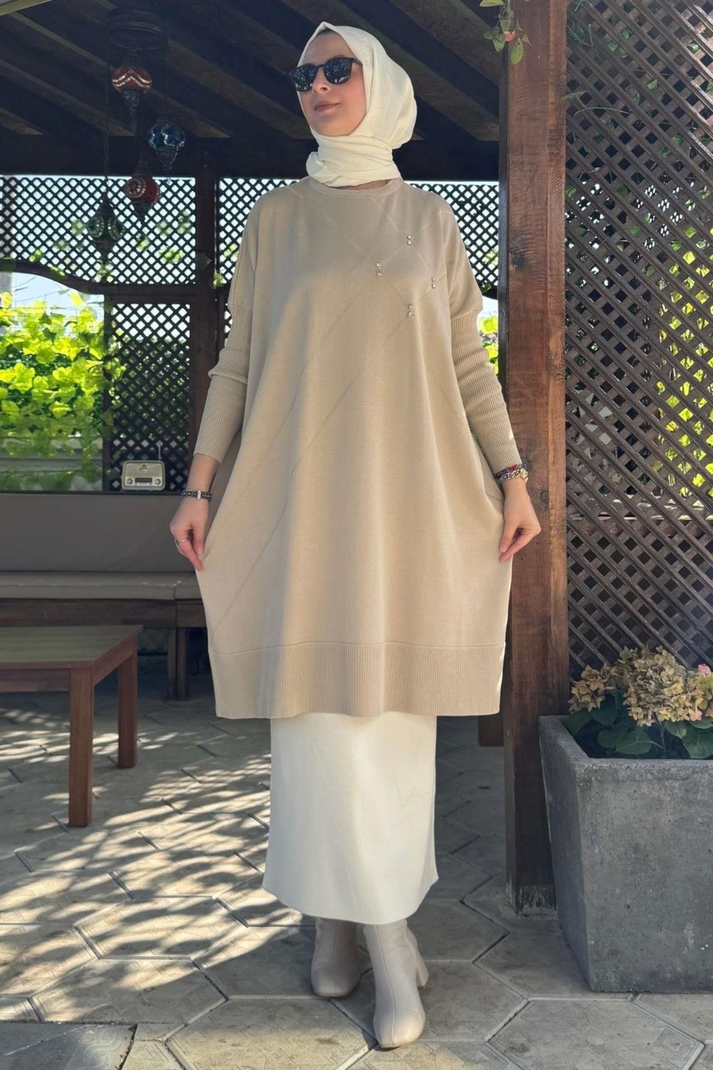 Rabia Şamlı Melda Triko Tunik Taş