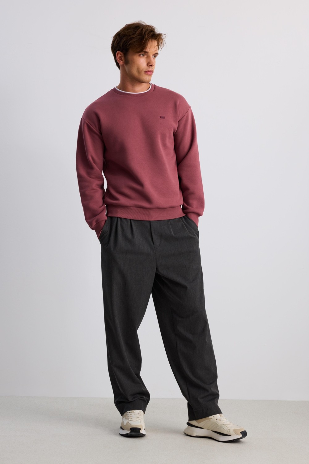 Babokah Çift Yaka Comfort Sweatshirt görsel 2