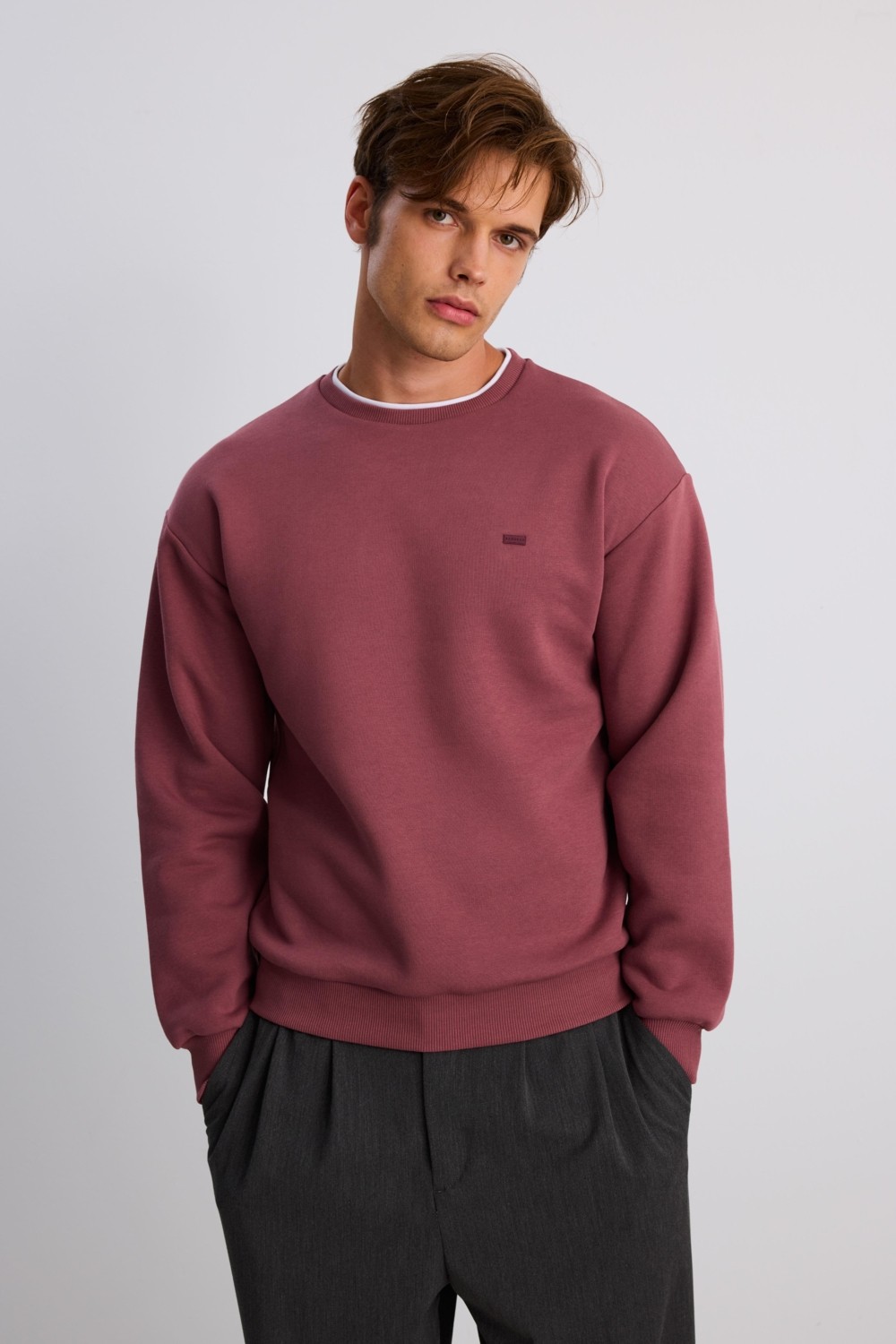 Babokah Çift Yaka Comfort Sweatshirt görsel 3