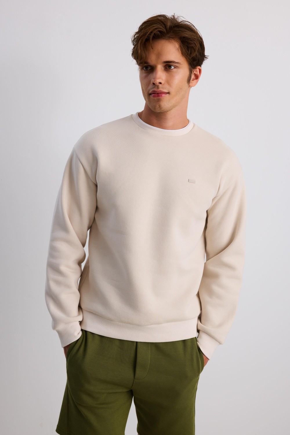 Babokah Çift Yaka Comfort Sweatshirt görsel 7